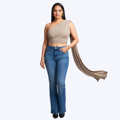 Picture of Melifloz One Shoulder Crop Top